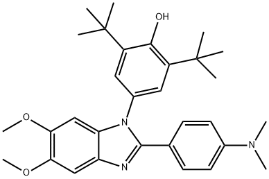 2,6-ditert-butyl-4-{2-[4-(dimethylamino)phenyl]-5,6-dimethoxy-1H-benzimidazol-1-yl}phenol|