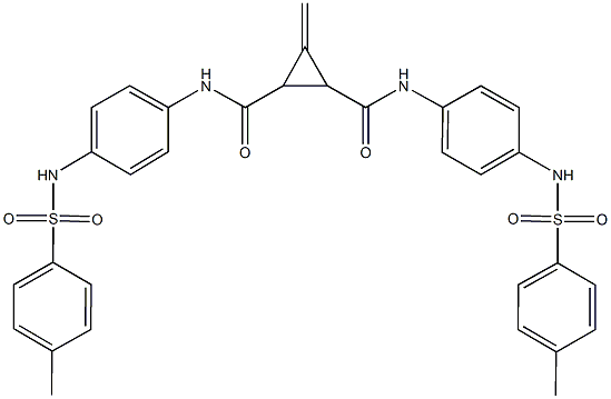 3-methylene-N~1~,N~2~-bis(4-{[(4-methylphenyl)sulfonyl]amino}phenyl)-1,2-cyclopropanedicarboxamide 结构式