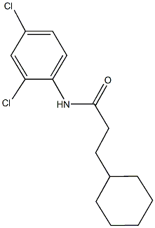 3-cyclohexyl-N-(2,4-dichlorophenyl)propanamide 化学構造式