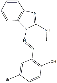 4-bromo-2-({[2-(methylamino)-1H-benzimidazol-1-yl]imino}methyl)phenol,326610-43-9,结构式