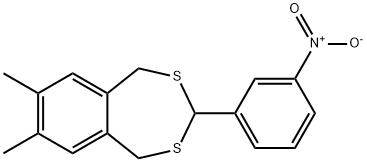 7,8-dimethyl-3-(3-nitrophenyl)-1,5-dihydro-2,4-benzodithiepine,326610-60-0,结构式