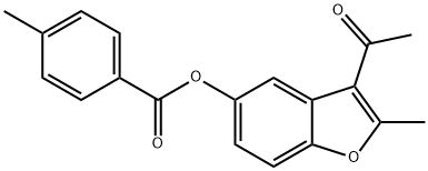 3-acetyl-2-methyl-1-benzofuran-5-yl 4-methylbenzoate Structure