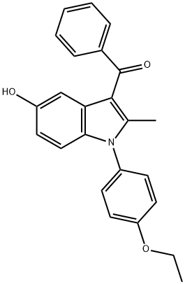 [1-(4-ethoxyphenyl)-5-hydroxy-2-methyl-1H-indol-3-yl](phenyl)methanone Struktur