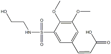3-(3-{[(2-hydroxyethyl)amino]sulfonyl}-4,5-dimethoxyphenyl)acrylic acid,326882-27-3,结构式