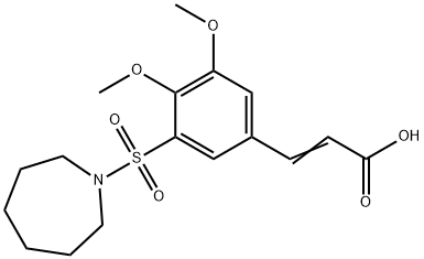 3-[3-(1-azepanylsulfonyl)-4,5-dimethoxyphenyl]acrylic acid Structure