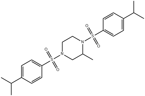 1,4-bis[(4-isopropylphenyl)sulfonyl]-2-methylpiperazine 结构式