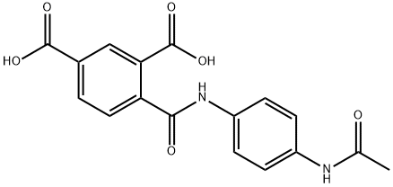4-{[4-(acetylamino)anilino]carbonyl}isophthalic acid Struktur