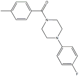 1-(4-fluorophenyl)-4-(4-methylbenzoyl)piperazine Struktur