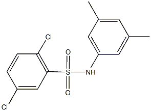 2,5-dichloro-N-(3,5-dimethylphenyl)benzenesulfonamide Struktur