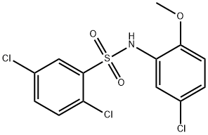 2,5-dichloro-N-(5-chloro-2-methoxyphenyl)benzenesulfonamide 化学構造式