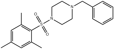 1-benzyl-4-(mesitylsulfonyl)piperazine Structure