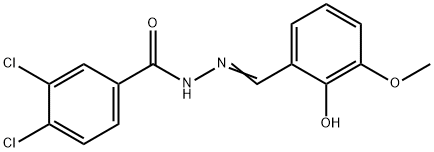 3,4-dichloro-N'-(2-hydroxy-3-methoxybenzylidene)benzohydrazide Struktur