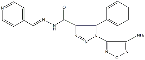 1-(4-amino-1,2,5-oxadiazol-3-yl)-5-phenyl-N'-(4-pyridinylmethylene)-1H-1,2,3-triazole-4-carbohydrazide,326899-96-1,结构式