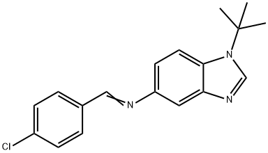 N-(1-tert-butyl-1H-benzimidazol-5-yl)-N-(4-chlorobenzylidene)amine Structure