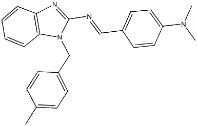 N-[4-(dimethylamino)benzylidene]-N-[1-(4-methylbenzyl)-1H-benzimidazol-2-yl]amine Structure