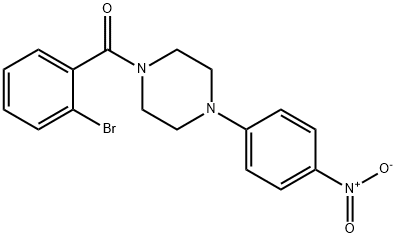 1-[(2-bromophenyl)carbonyl]-4-{4-nitrophenyl}piperazine Structure