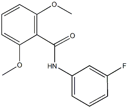 N-(3-fluorophenyl)-2,6-dimethoxybenzamide Struktur