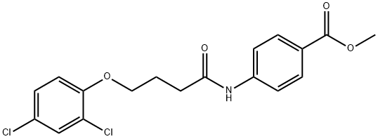 methyl 4-{[4-(2,4-dichlorophenoxy)butanoyl]amino}benzoate Struktur