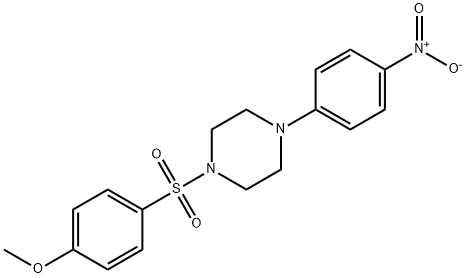 1-{4-nitrophenyl}-4-{[4-(methyloxy)phenyl]sulfonyl}piperazine Structure