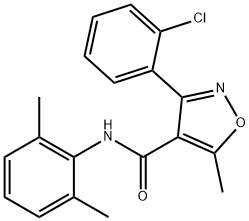 3-(2-chlorophenyl)-N-(2,6-dimethylphenyl)-5-methyl-4-isoxazolecarboxamide,326902-62-9,结构式