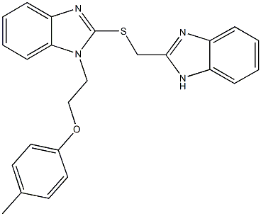 2-[(1H-benzimidazol-2-ylmethyl)sulfanyl]-1-[2-(4-methylphenoxy)ethyl]-1H-benzimidazole Structure
