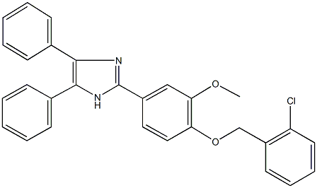 2-{4-[(2-chlorobenzyl)oxy]-3-methoxyphenyl}-4,5-diphenyl-1H-imidazole Structure