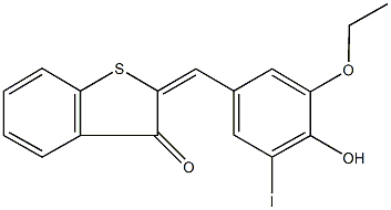 2-(3-ethoxy-4-hydroxy-5-iodobenzylidene)-1-benzothiophen-3(2H)-one Structure