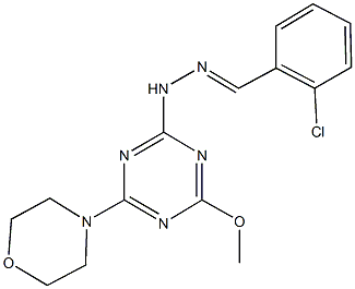 2-chlorobenzaldehyde [4-methoxy-6-(4-morpholinyl)-1,3,5-triazin-2-yl]hydrazone,326906-45-0,结构式