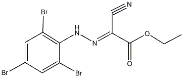 ethyl cyano[(2,4,6-tribromophenyl)hydrazono]acetate 化学構造式