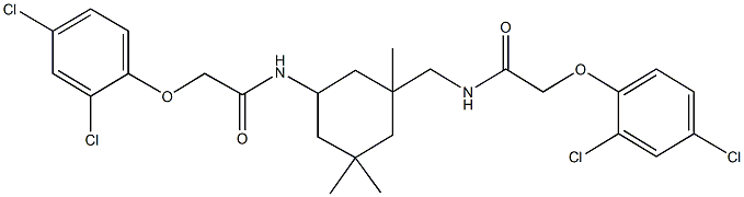 2-(2,4-dichlorophenoxy)-N-[3-({[(2,4-dichlorophenoxy)acetyl]amino}methyl)-3,5,5-trimethylcyclohexyl]acetamide Struktur