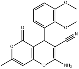 326915-11-1 2-amino-4-(2,3-dimethoxyphenyl)-7-methyl-5-oxo-4H,5H-pyrano[4,3-b]pyran-3-carbonitrile