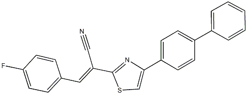 2-(4-[1,1'-biphenyl]-4-yl-1,3-thiazol-2-yl)-3-(4-fluorophenyl)acrylonitrile Structure