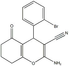 2-amino-4-(2-bromophenyl)-5-oxo-5,6,7,8-tetrahydro-4H-chromene-3-carbonitrile|