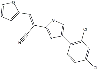 2-[4-(2,4-dichlorophenyl)-1,3-thiazol-2-yl]-3-(2-furyl)acrylonitrile Struktur