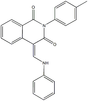 4-(anilinomethylene)-2-(4-methylphenyl)-1,3(2H,4H)-isoquinolinedione Structure