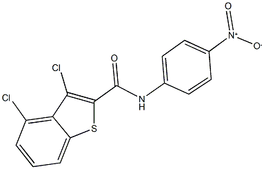 3,4-dichloro-N-{4-nitrophenyl}-1-benzothiophene-2-carboxamide,327025-52-5,结构式