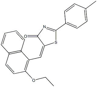 5-[(2-ethoxy-1-naphthyl)methylene]-2-(4-methylphenyl)-1,3-thiazol-4(5H)-one Structure