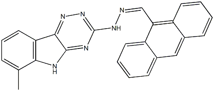 9-anthracenecarbaldehyde (6-methyl-5H-[1,2,4]triazino[5,6-b]indol-3-yl)hydrazone|