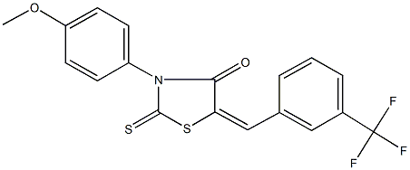 3-(4-methoxyphenyl)-2-thioxo-5-[3-(trifluoromethyl)benzylidene]-1,3-thiazolidin-4-one Struktur