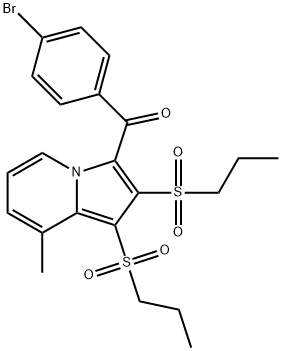 (4-bromophenyl)[8-methyl-1,2-bis(propylsulfonyl)-3-indolizinyl]methanone Structure