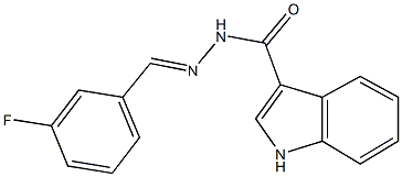 N'-(3-fluorobenzylidene)-1H-indole-3-carbohydrazide,327047-78-9,结构式