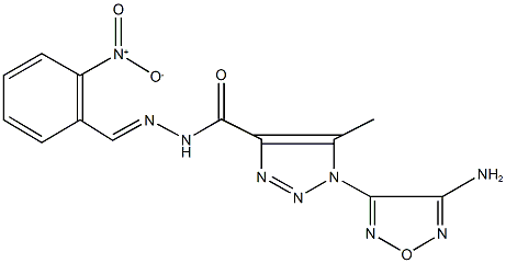 1-(4-amino-1,2,5-oxadiazol-3-yl)-N'-{2-nitrobenzylidene}-5-methyl-1H-1,2,3-triazole-4-carbohydrazide 结构式