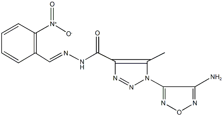 1-(4-amino-1,2,5-oxadiazol-3-yl)-N'-{2-nitrobenzylidene}-5-methyl-1H-1,2,3-triazole-4-carbohydrazide,327047-86-9,结构式