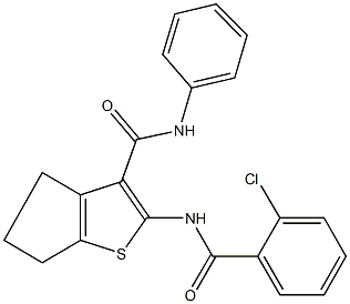 2-[(2-chlorobenzoyl)amino]-N-phenyl-5,6-dihydro-4H-cyclopenta[b]thiophene-3-carboxamide Structure