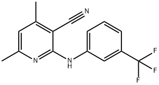 4,6-dimethyl-2-[3-(trifluoromethyl)anilino]nicotinonitrile,327049-55-8,结构式