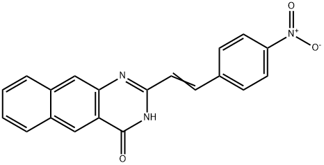 2-(2-{4-nitrophenyl}vinyl)benzo[g]quinazolin-4(3H)-one Structure