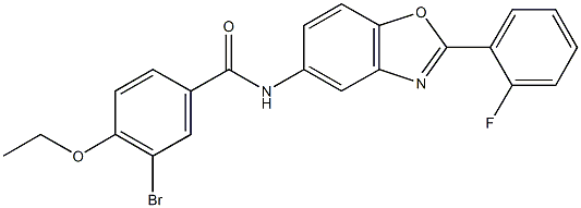 3-bromo-4-ethoxy-N-[2-(2-fluorophenyl)-1,3-benzoxazol-5-yl]benzamide Struktur
