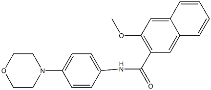 3-methoxy-N-[4-(4-morpholinyl)phenyl]-2-naphthamide 结构式