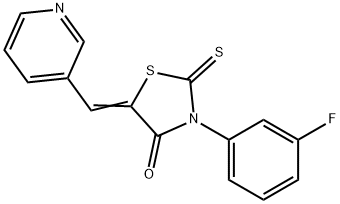 3-(3-fluorophenyl)-5-(3-pyridinylmethylene)-2-thioxo-1,3-thiazolidin-4-one 结构式