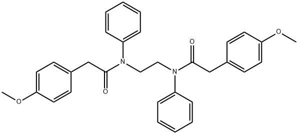 2-(4-methoxyphenyl)-N-(2-{[(4-methoxyphenyl)acetyl]anilino}ethyl)-N-phenylacetamide Struktur